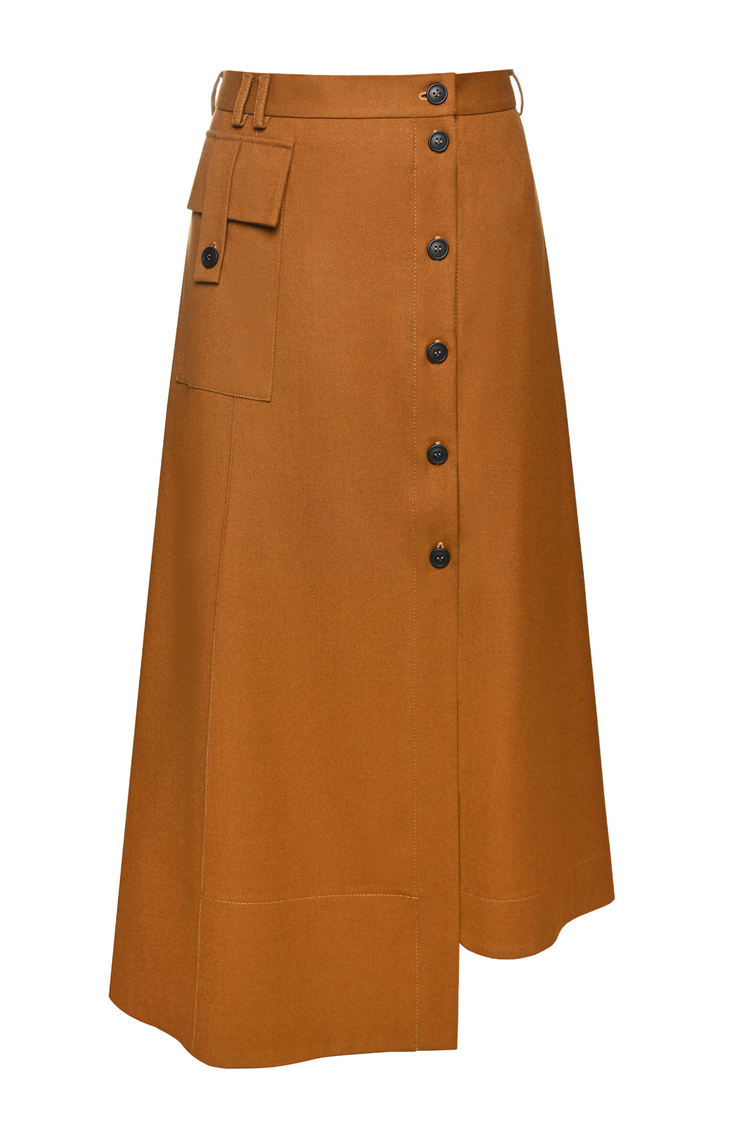 Wool Buttoned Skirt