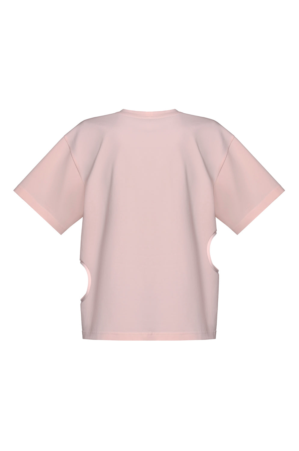 Cut Out Detailed Pink T-Shirt
