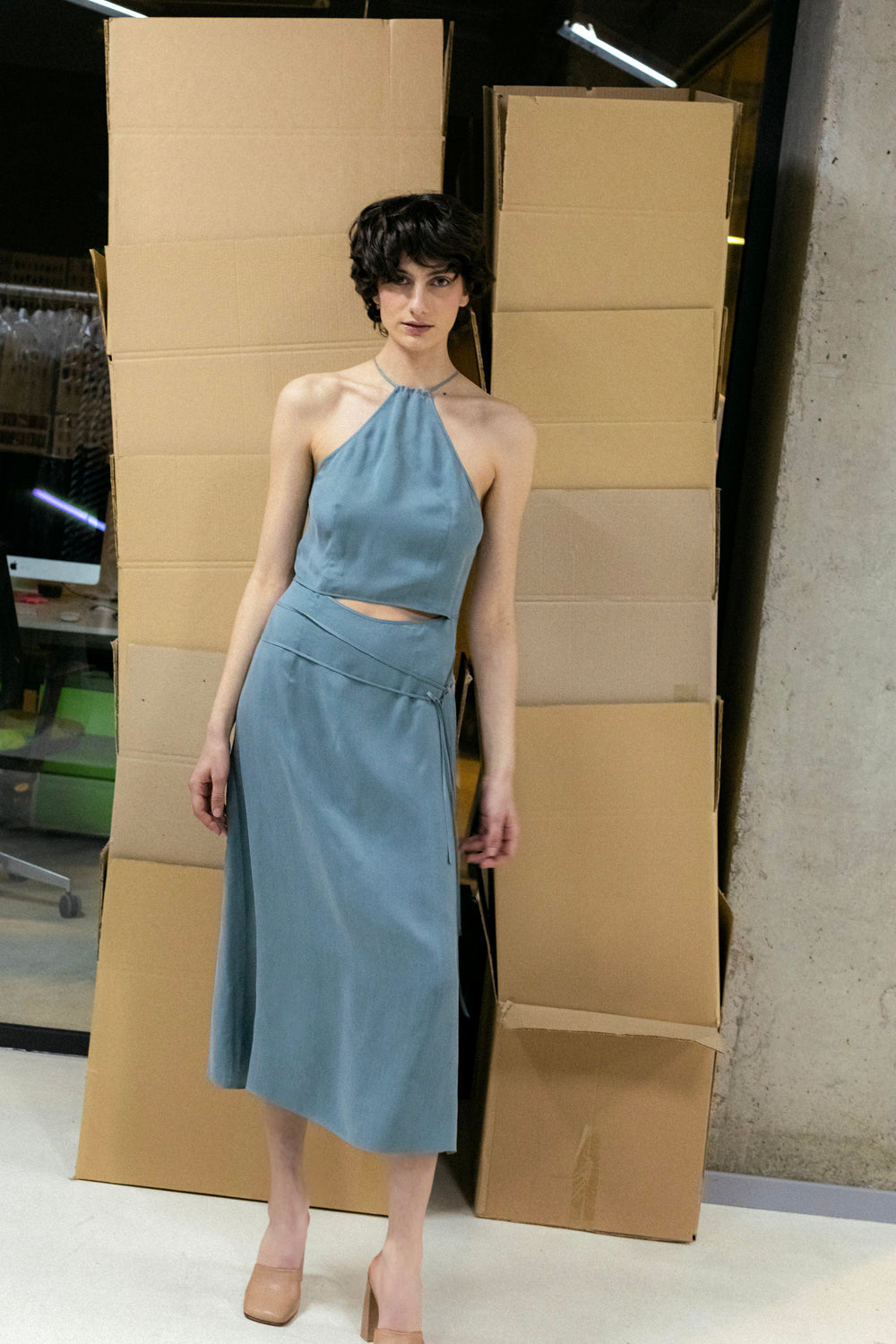 Load image into Gallery viewer, Haltered Cut Out Dress
