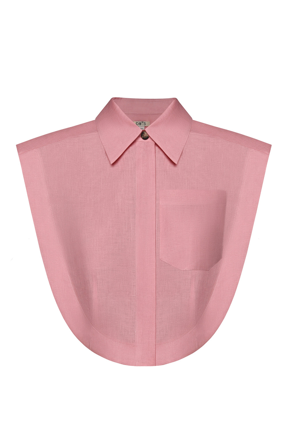 Pink Linen Crop Shirt