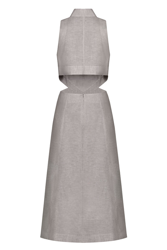 Cut Out Linen Dress