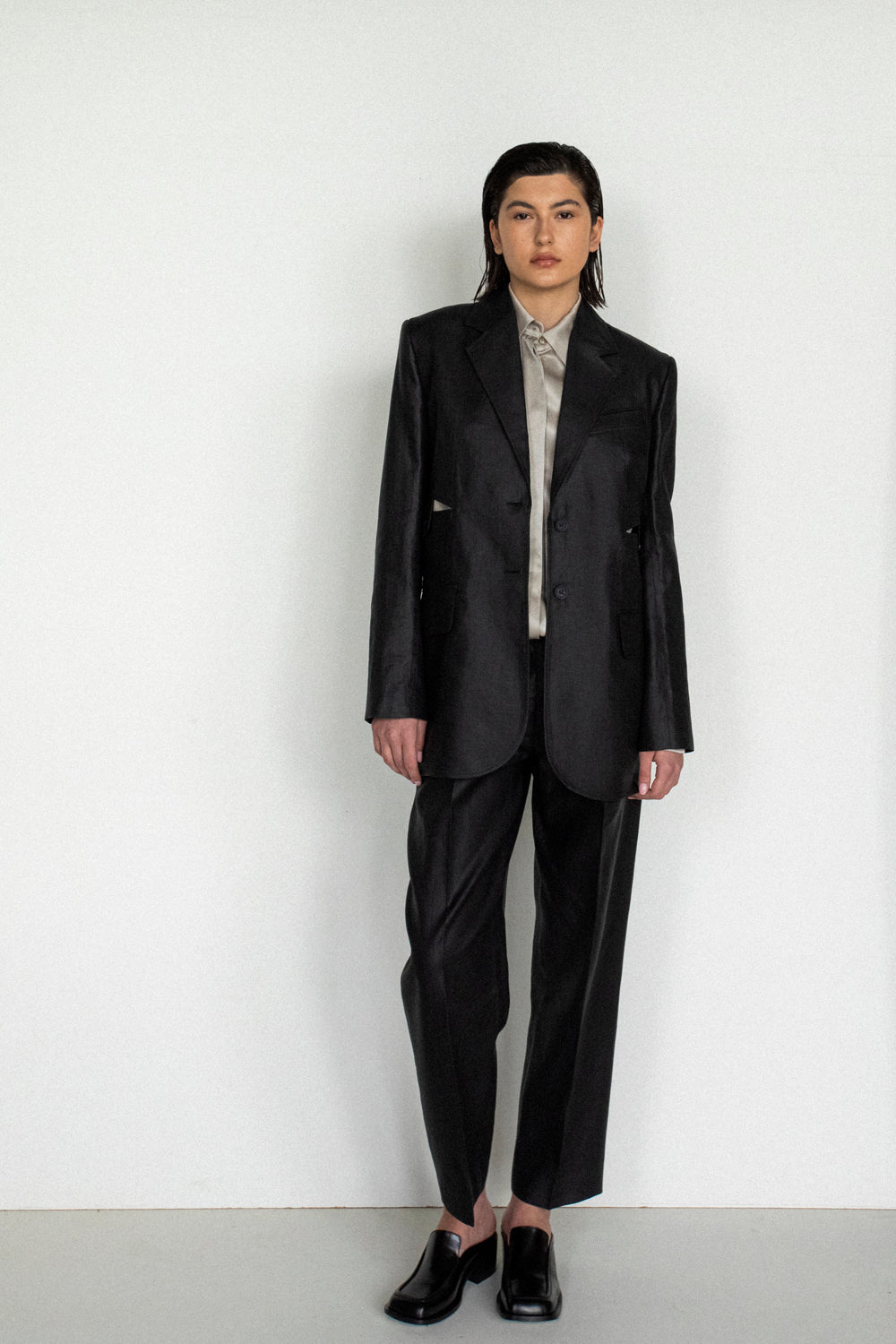 Straight Fit Black Pants