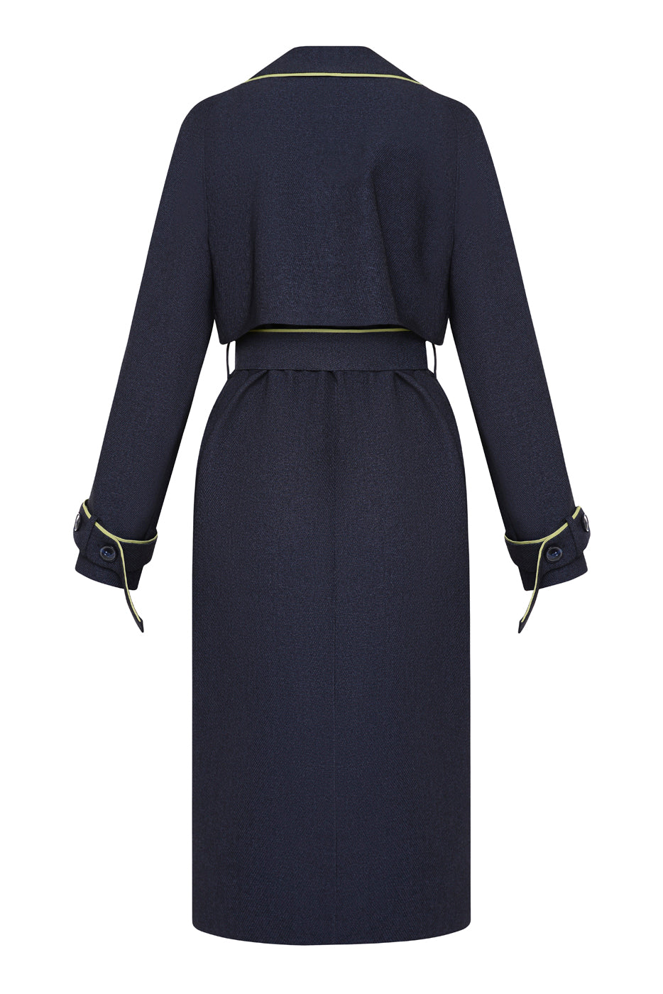 Trim Around Trench Coat