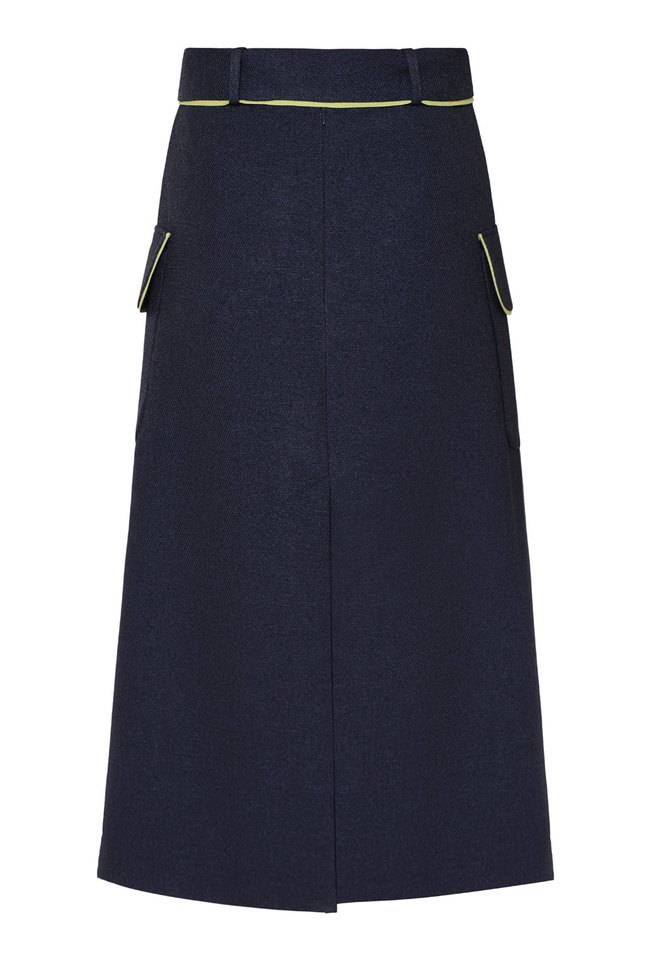 Load image into Gallery viewer, Olive Detailed Navy Skirt
