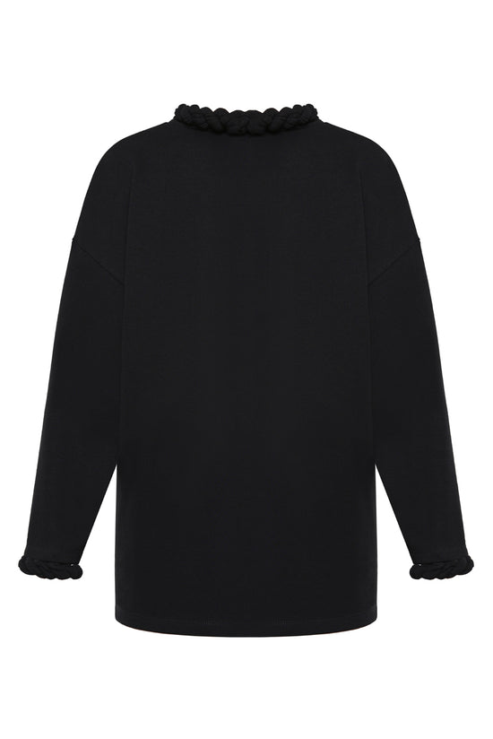 Braid Detailed Sweatshirt