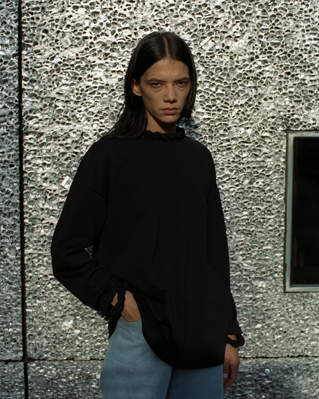 Braid Detailed Sweatshirt