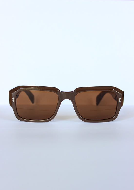 Load image into Gallery viewer, Brown Rectangular Sunglasses
