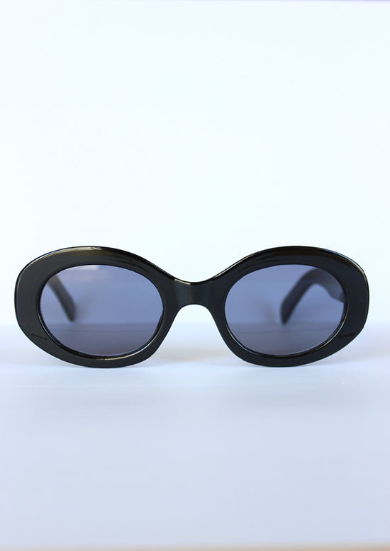 Load image into Gallery viewer, Black Oval Sunglasses
